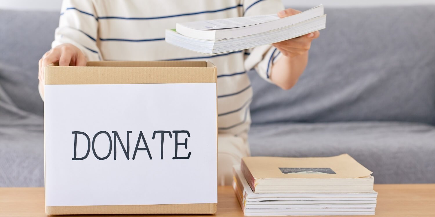 Packing Books Donations